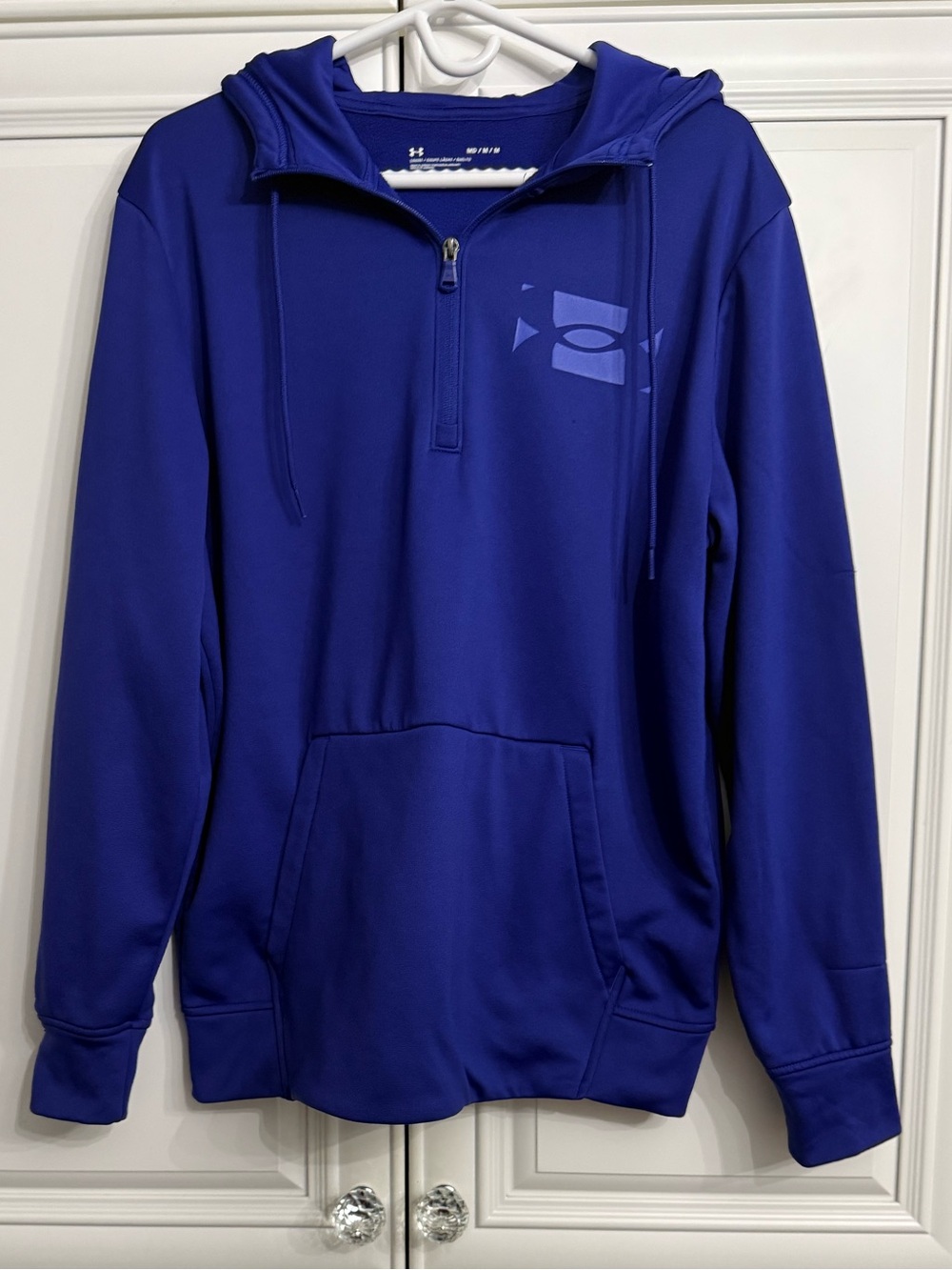 Under Armour Men’s Armour Fleece 1/4 Zip Hoodie Pullover Royal Blue Size Medium